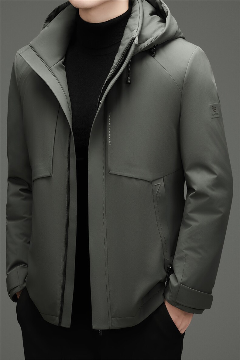 2025冬季新款男士脱帽内胆羽绒服50绒子白鸭绒加厚商务休闲外套,男装羽绒服,钱塘723