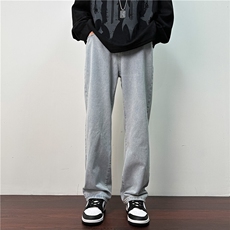k1002-p45-控68M-5XL牛仔黄泥在高阶宽松大码牛仔裤cityboy，男装牛仔裤，星座116