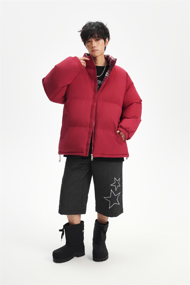 抖音得物美式潮流高品质格子三防加厚羽绒棉衣外套棉服MY5555-P68,男装棉衣,星座610B-1