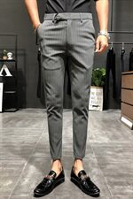 2021新款条纹休闲长裤西裤男士英伦风西装裤子加绒60，男装休闲裤，星座1904A