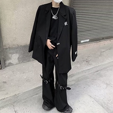 高级感西装外套男秋季ins小众痞帅休闲西服宽松潮流韩版制服，男装夹克，星座716-3