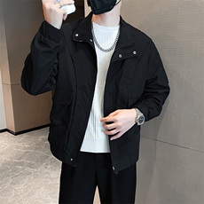 春秋款高级感夹克男装修身韩版潮牌上衣2024红痞帅炸街，男装夹克，星座218-1（原230）