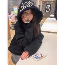 5252-P52情侣款宽松休闲百搭连帽卫衣薄款/加绒，女装卫衣/绒衫，星座617A-2