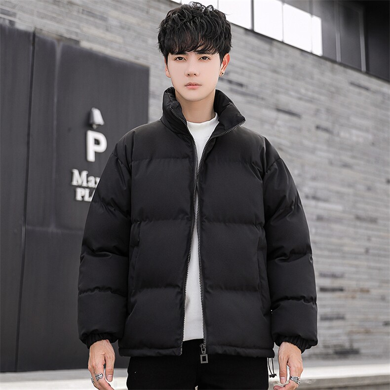 冬季纯色棉衣男加厚青年休闲棉服棉袄潮A266-P03-P35特批黑色P35,男装棉衣,电商A266
