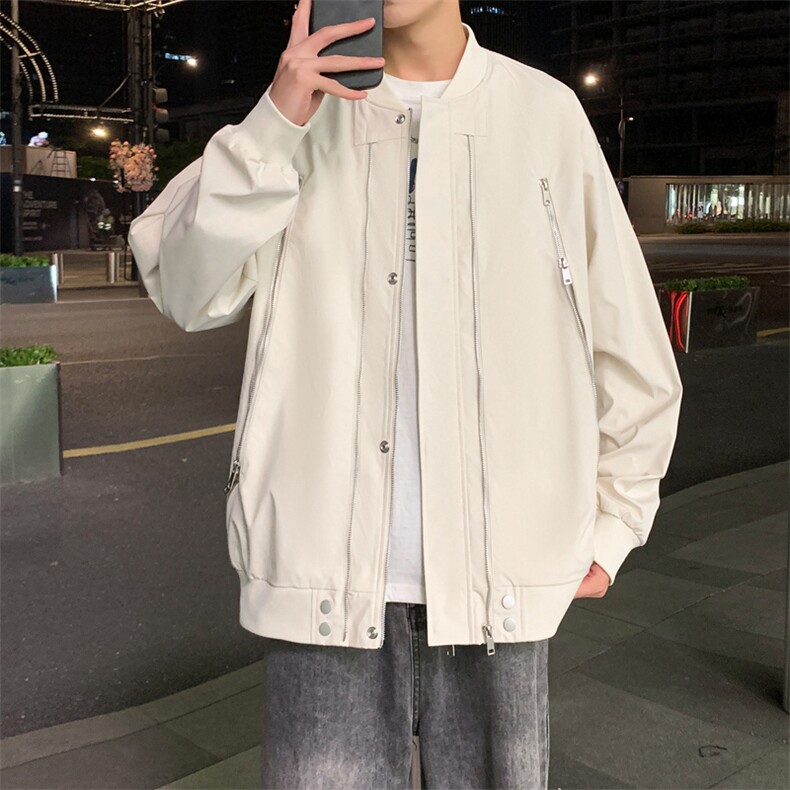 棒球领宽松夹克男DSA157B-J220-P60,男装夹克,电商A157B