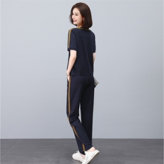 时尚休闲女装套装宽松显瘦运动服舒适百搭两件套，女装套装/套裙，叶笙衣