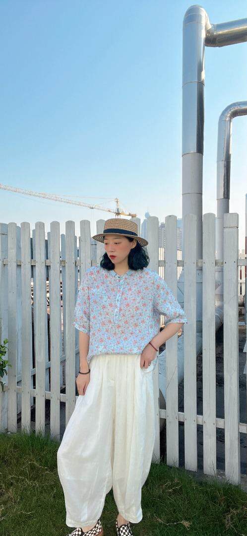 纯苎连衣裙小衫裤子裙子衬衣 时尚风 风淑女风休闲风，女装连衣裙，川哲