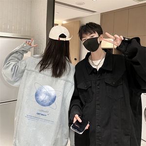 牛仔夹克男大码牛仔外套男茄克 NJ77241-P60加绒款-P75图片