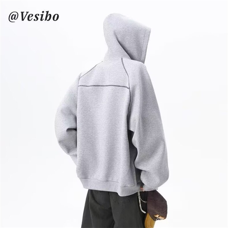 1506/QW3480/P49美式开衫连帽卫衣外套百搭夹克宽松潮流男装,男装夹克,星座1506