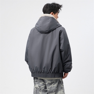 自家图有视频 加绒毛领棉衣冬季新款座山雕连帽派克棉服M2555p88图片