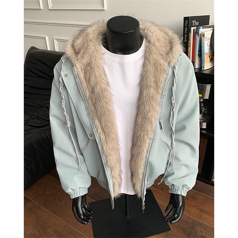 美式复古座山雕连帽棉服加厚保暖夹克宽松外套XZ514-2-25104-P128,男装夹克,星座514-2(原B239)