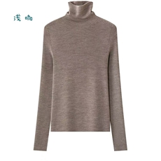 2025年秋季套头时尚百搭通勤简约休闲高领，女装针织衫/毛衣，万禾羊绒