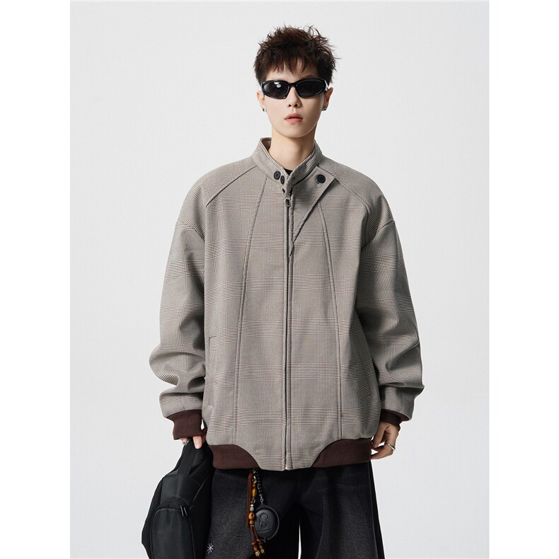 JK2565-特P75控14898%聚酯纤维2氨纶设计外套男流拉链皮夹克男,男装夹克,电商B370