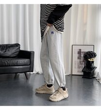 K2021-P45秋季港风大码潮流宽松卫裤抽绳束脚裤运动休闲裤，男装休闲裤，电商A009A（原A058A）