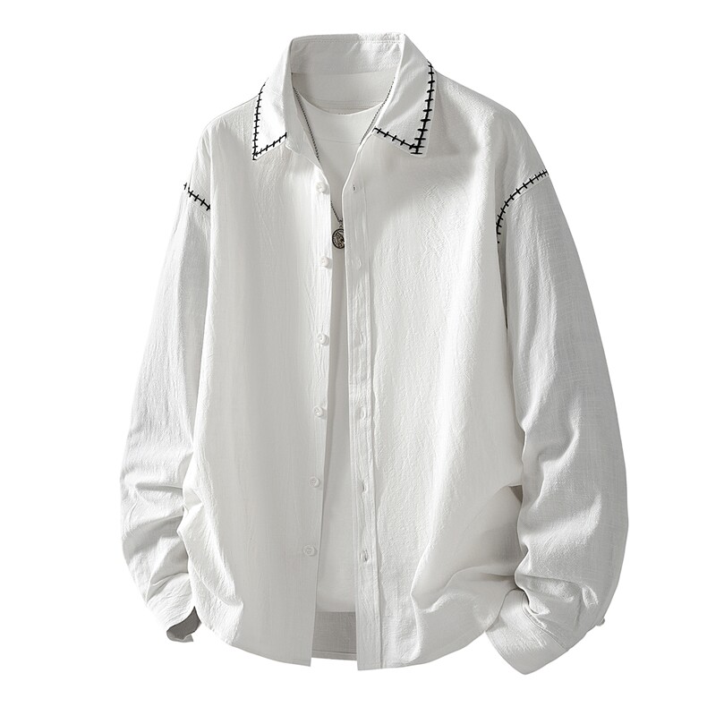 春季新款纯棉衬衫外套青少年潮流宽松衬衣GS60096，男装衬衫，星座1206（原A206）