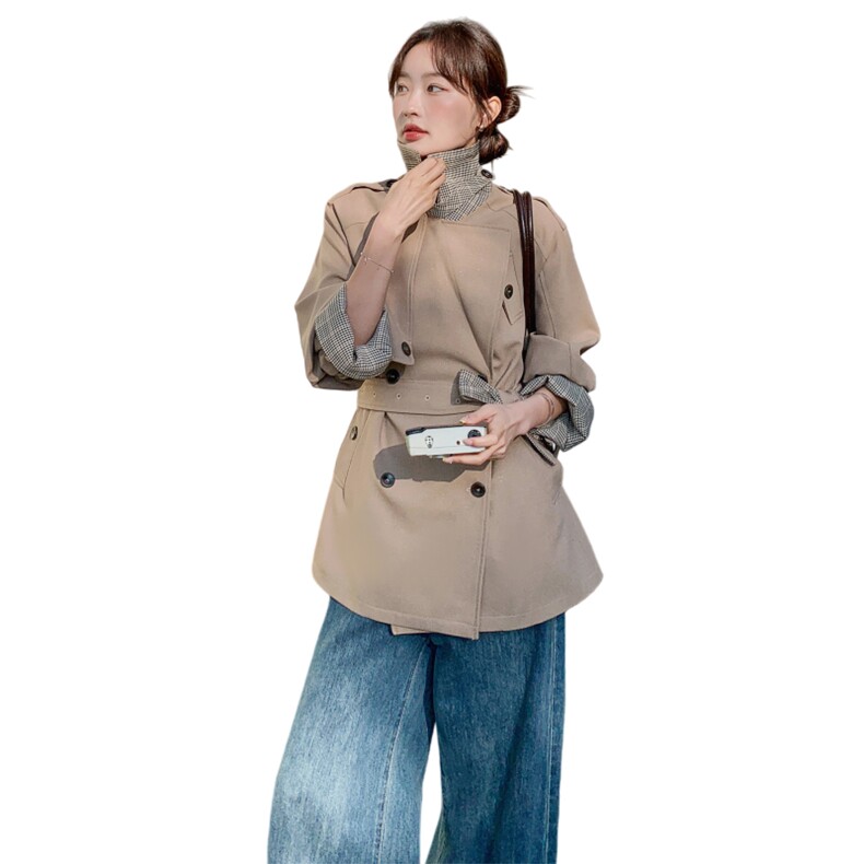 【新款2026春】英伦风韩系风衣088-9823P165K268,女装风衣,2C088