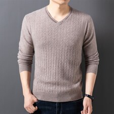 长袖羊毛薄款男士春秋季新款针织打底中年商务休闲宽松套头上衣潮，男装针织衫/毛衣，电商B212（原钱塘6029）