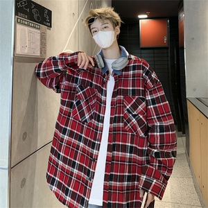 长袖衬衫日系港风ins宽松衬衣男生百搭休闲外套CS0132-P40图片