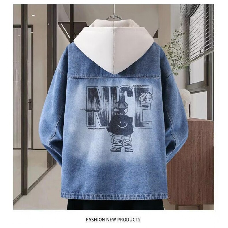 1605-1/W9421/p60春秋季高级感牛仔衣服男外套2025新款初高中学生,男装工装外套,星座1506