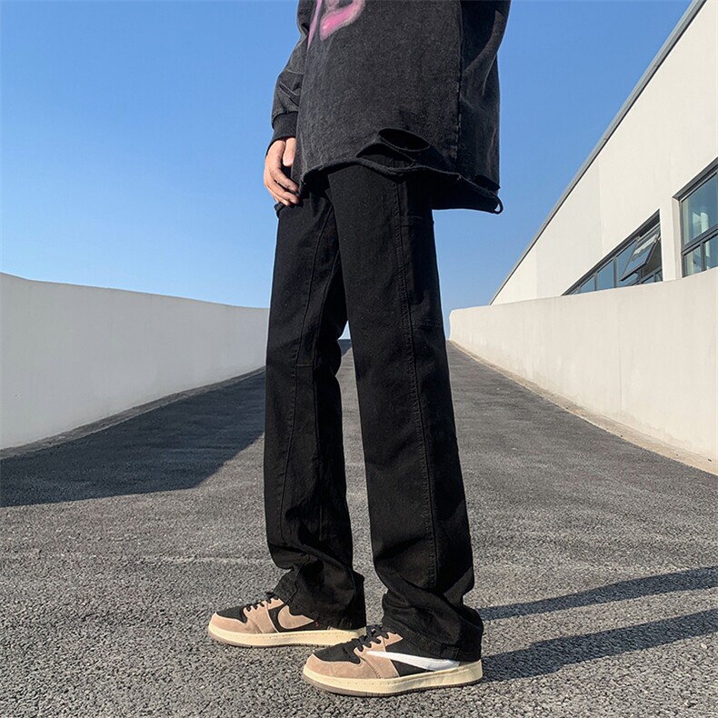 2023春季美式高街新款弹力修身直筒工装休闲裤货号K694P60图片