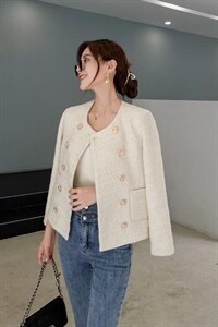 含毛粗花呢小香外套热销中……图片