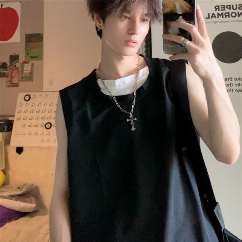 C536P26夏装男生背心夏装短袖纯色，男装背心/马甲，星座512-6