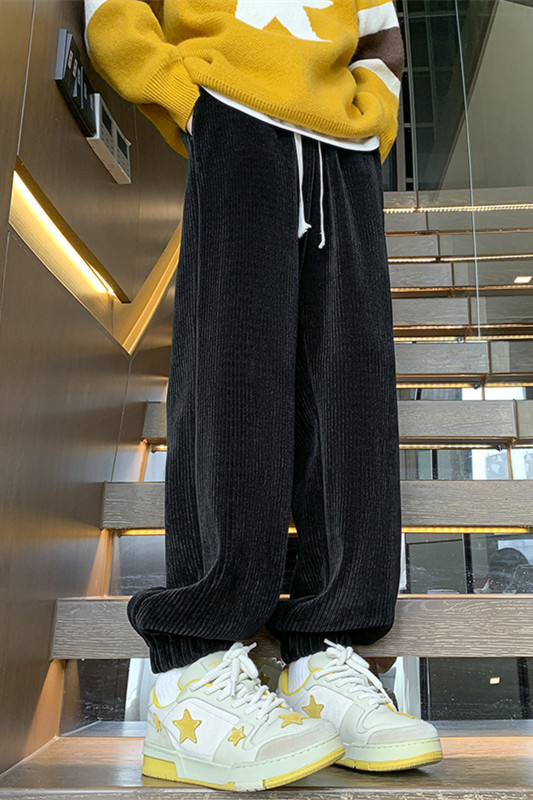 新款灯芯绒束脚休闲裤大码M~5XLXZ604-KG65-P45控58,男装休闲裤,星座604