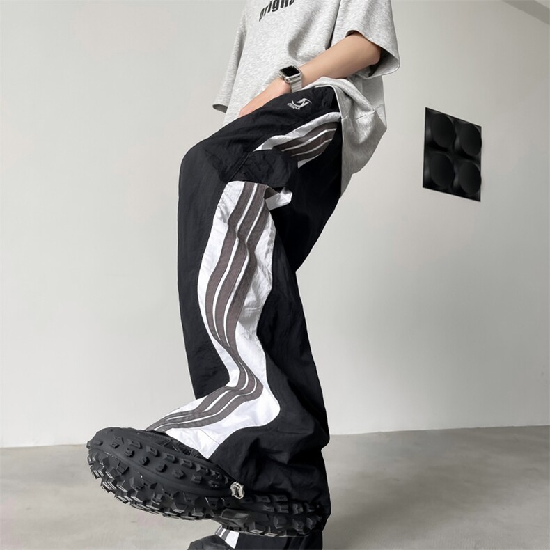 美式潮牌宽松运动长裤夏季新款条纹速干冲锋裤男现货K7955-P43，女装休闲裤，星座512-3