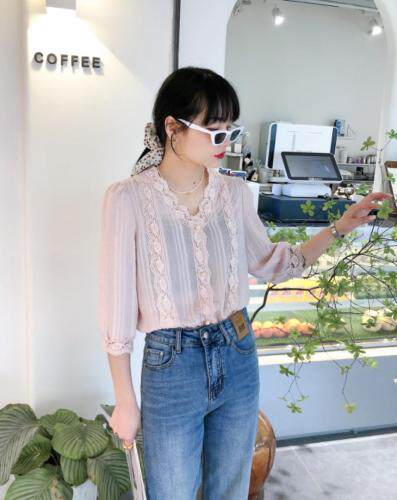 蕾丝花衬衫，女装衬衫，兰魅依生