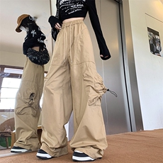 2024新款设计感蜂窝口袋直筒休闲裤炸街工装裤女潮现货K8172-P47，男装工装外套，星座512-3