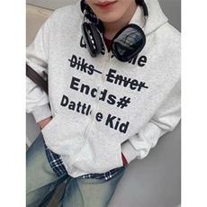 W9411-P53网图现货新款美式高街连帽假两件格子拼接开衫卫衣，男装卫衣，星座1608-2