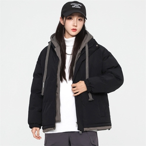 冬季假两件冬季外套韩版连帽加厚棉服运动休闲外套MY5062 P-70图片