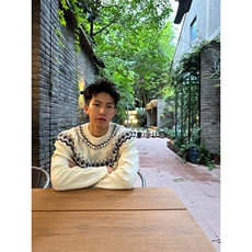 重磅秋冬装北极绒套头毛衣美式复古休闲慵懒风提花工艺针织衫外套，男装针织衫/毛衣，电商A486