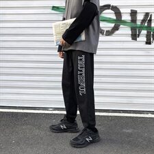 港风有型休闲裤男宽松潮流束脚裤运动印花卫裤NK07-P50，男装休闲裤，星座1501