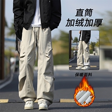 美式斜切褶皱伞兵裤宽松休闲长裤子阔腿工装裤JRTP10:3059.9，男装工装外套，星座718-1