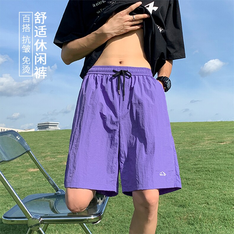 夏季速干短裤男士休闲宽松网红同款潮牌痞帅五分裤DK310-特批15,男装休闲裤,星座718-1