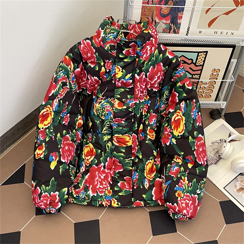 2024新款东北大花棉袄加厚保暖新中式风棉服男现货W8468-P72,男装棉衣,星座512-4
