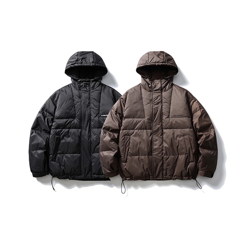 南夏乔装2025冬季新款日系保暖防风印花连帽羽绒服情侣休闲羽绒袄,男装羽绒服,电商S006（B521）