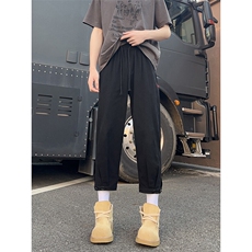 2025夏季新品七分休闲萝卜裤潮流脚口扣袢K383-P30，男装休闲裤，电商A178