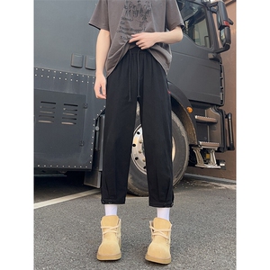 2025夏季新品七分休闲萝卜裤潮流脚口扣袢K383-P30