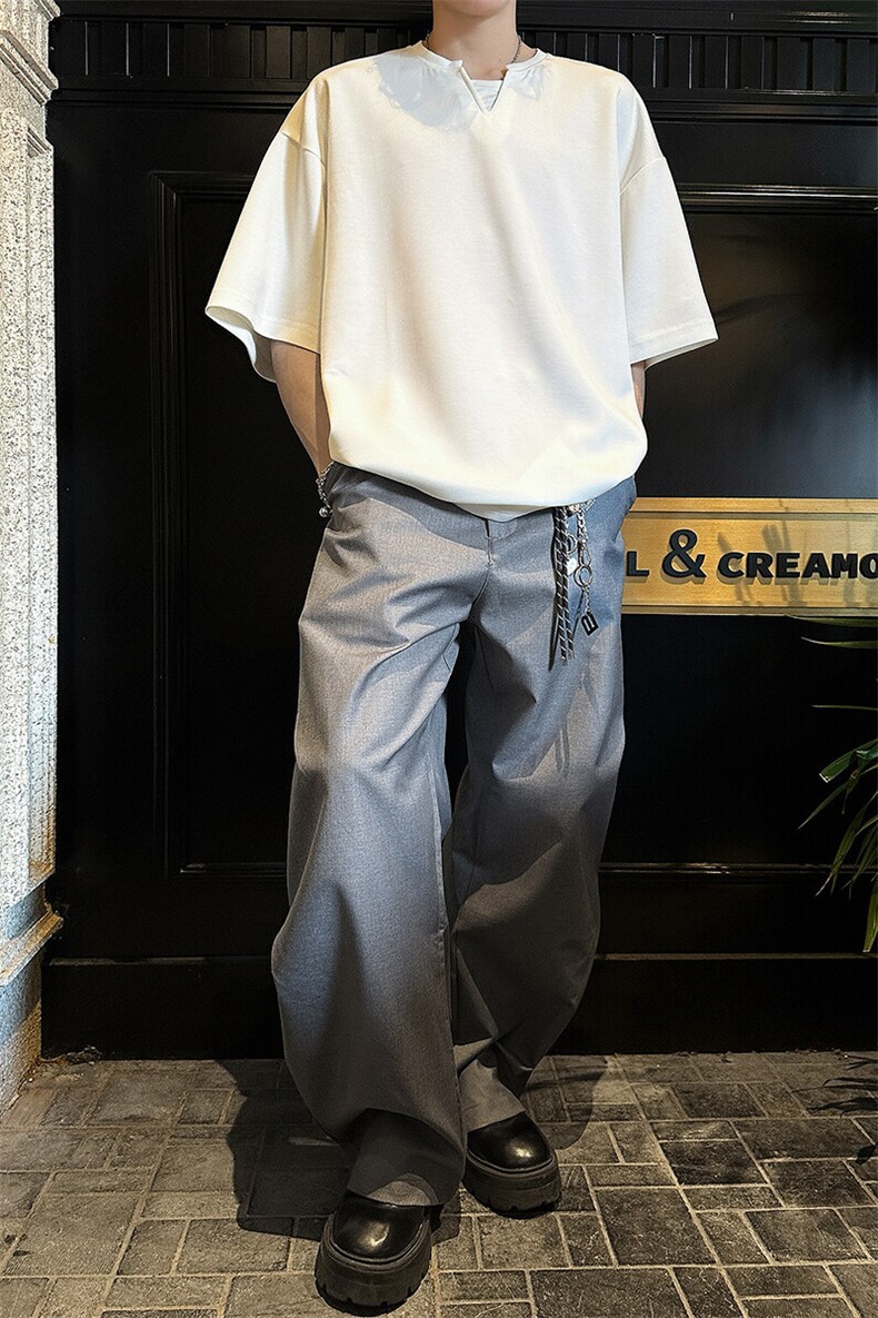 8XL-M特大码短袖男假两件五分袖高品质空气层宽松上衣DX321P35,男装T恤,电商D206-1