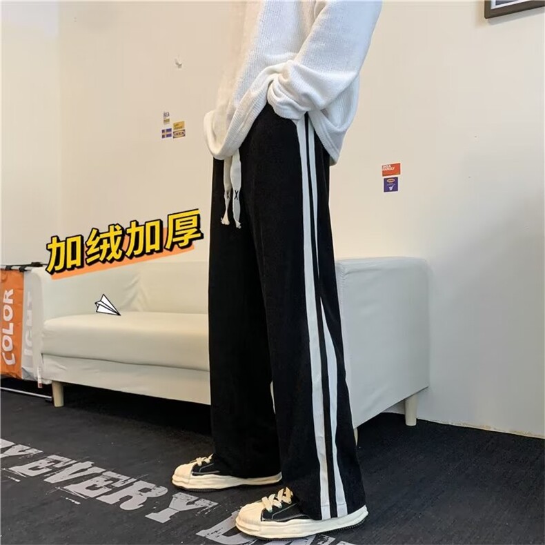 218-1-P32-B441新款时尚休闲潮男百搭加绒加厚常规宽松裤,男装休闲裤,四季星座218-1