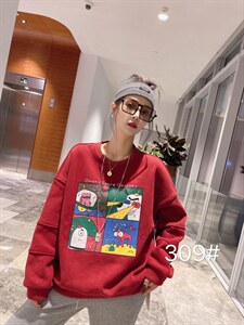 2021冬季复合婴儿绒加厚保暖卫衣,女装卫衣/绒衫,柏旺阁