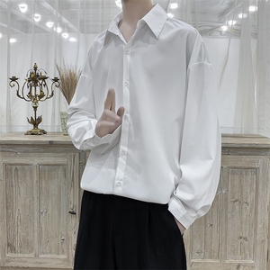 现货纯色宽松长袖衬衫男送领带KD221-P40图片