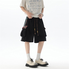 8XL-M民族风拼接工装短裤男夏季新款风中式五分裤子DK26003p45，男装休闲裤，电商B312