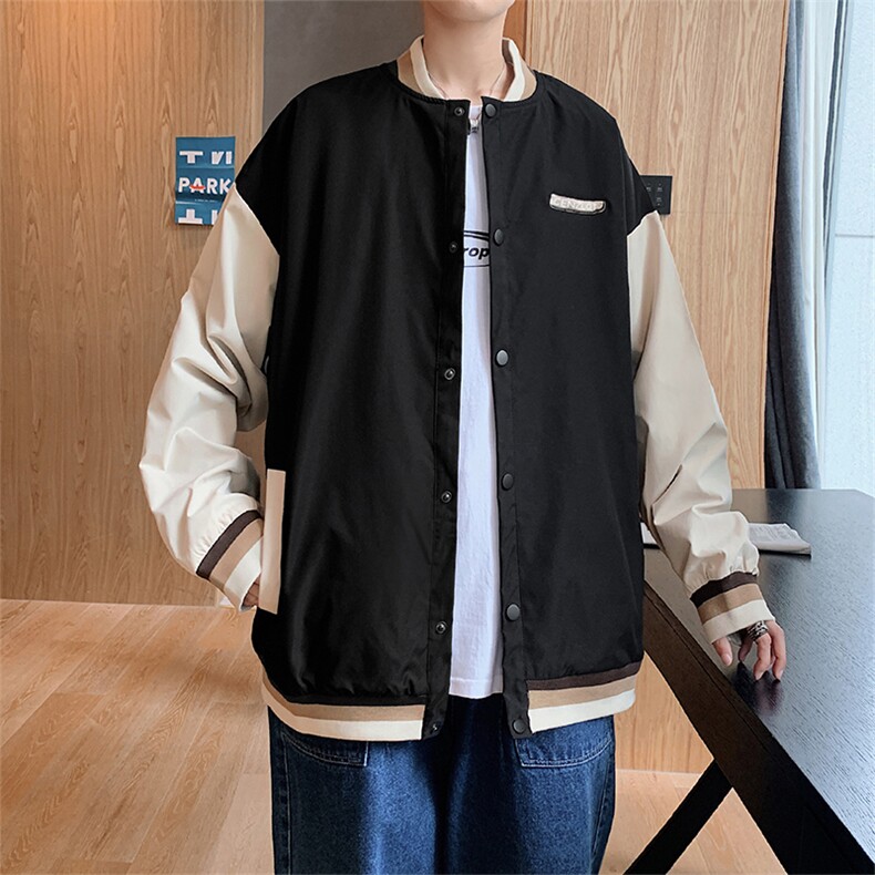 外套男2021春秋宽松大码港风棒球服青少年立领百搭夹克W1266-P48,男装夹克,星座512-4