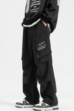 BK09P60控88内景直播品质美式街头复古直筒宽松刺绣休闲长裤，男装休闲裤，电商A249