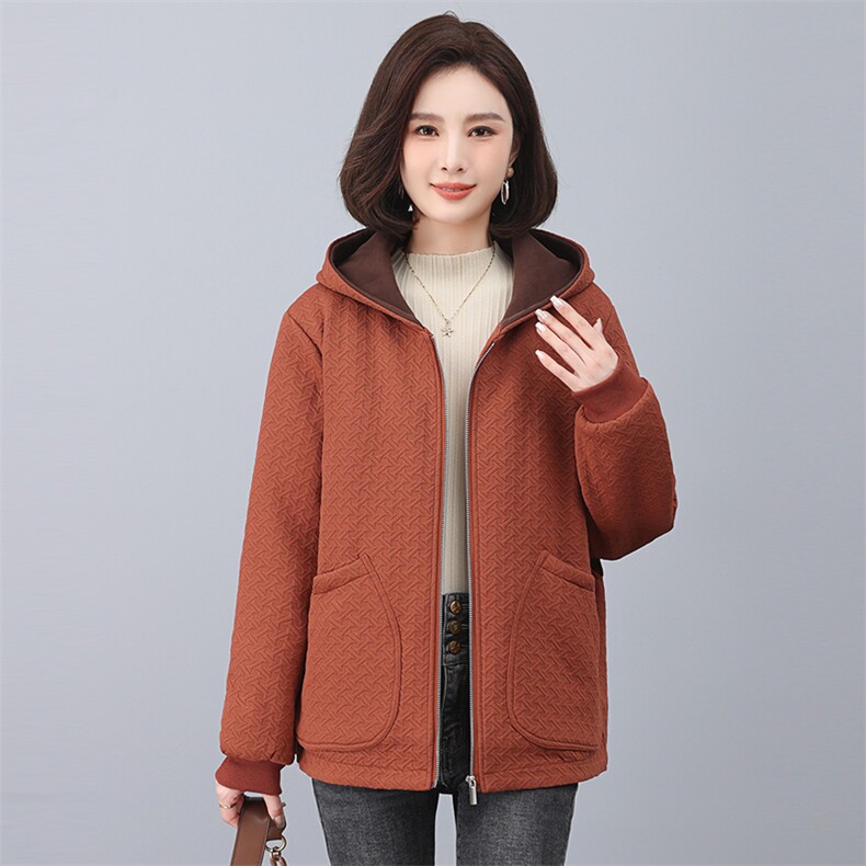 时尚保暖女士棉服冬季加厚连帽外套显瘦百搭短款棉衣,女装棉衣/棉服,悦见她