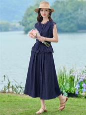 2026夏装新款简约时尚蕾丝花边休闲套装套裙，女装套装/套裙，美沁