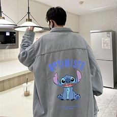 牛仔夹克男大码牛仔外套男茄克NJ77220-P60加绒款-P75，男装夹克，电商A040
